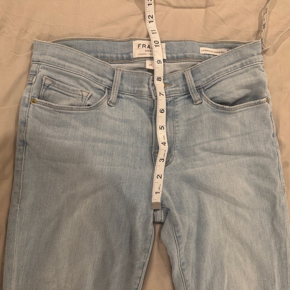 Frame Denim Le Skinny De Jeanne Crop in Honeywood Distressing Frayed Hem - Picture 10 of 12